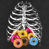 Skeleton Rib Cage Donuts 15oz Campfire Ceramic Mug