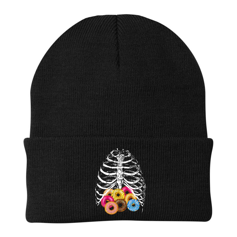 Skeleton Rib Cage Donuts Beanie