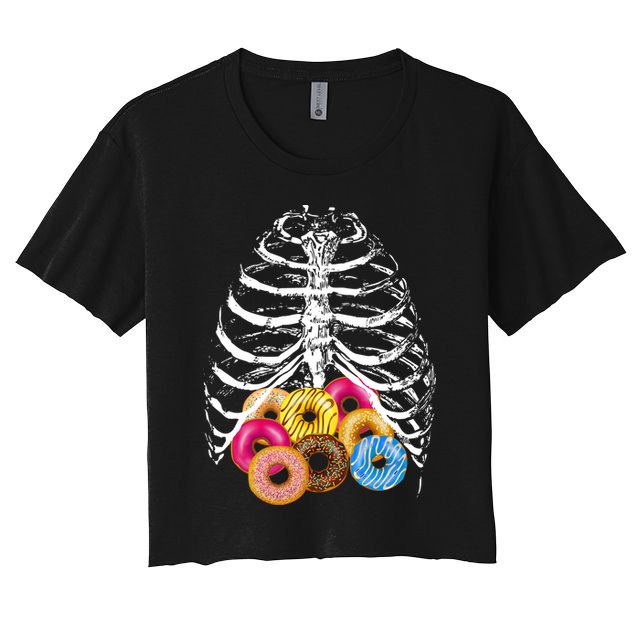 Skeleton Rib Cage Donuts Crop Top