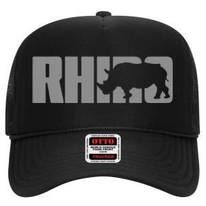 Save Rhino Clothing Rhino Rhinoceros High Crown Mesh Back Trucker Hat