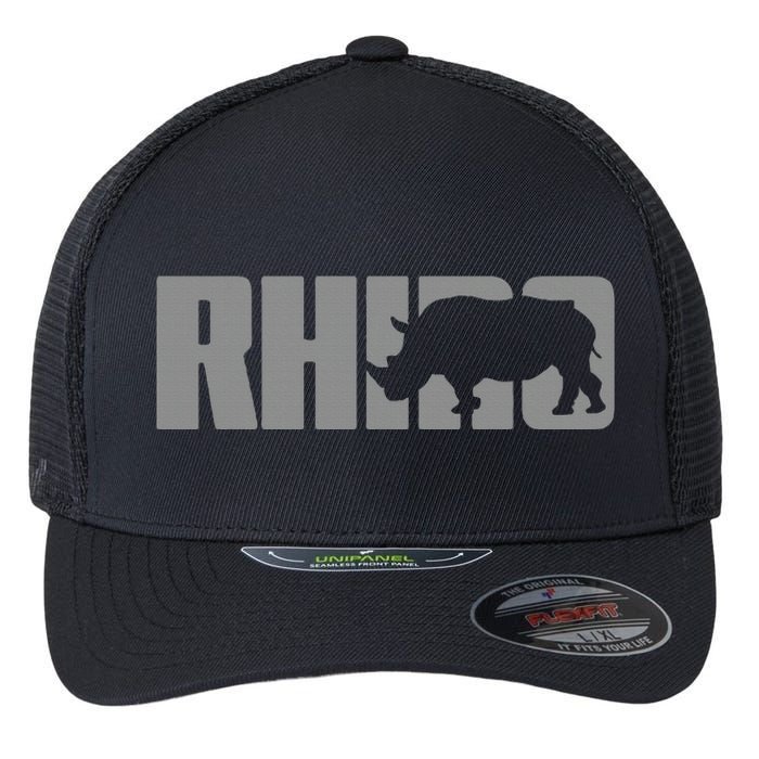 Save Rhino Clothing Rhino Rhinoceros Flexfit Unipanel Trucker Cap