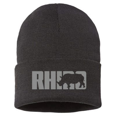 Save Rhino Clothing Rhino Rhinoceros Sustainable Knit Beanie