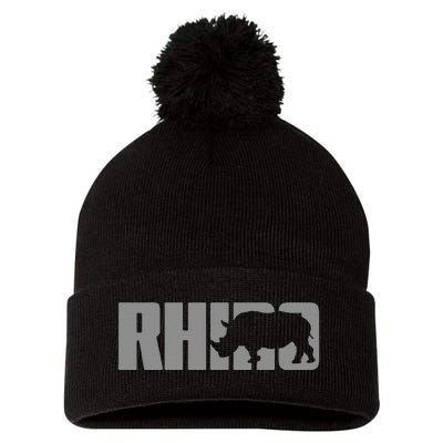 Save Rhino Clothing Rhino Rhinoceros Pom Pom 12in Knit Beanie