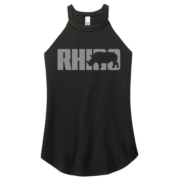 Save Rhino Clothing Rhino Rhinoceros Women's Perfect Tri Rocker Tank
