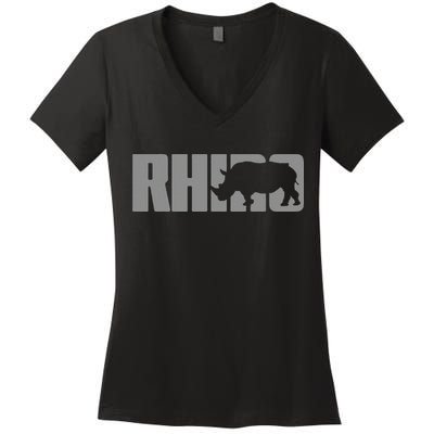 Save Rhino Clothing Rhino Rhinoceros Women's V-Neck T-Shirt
