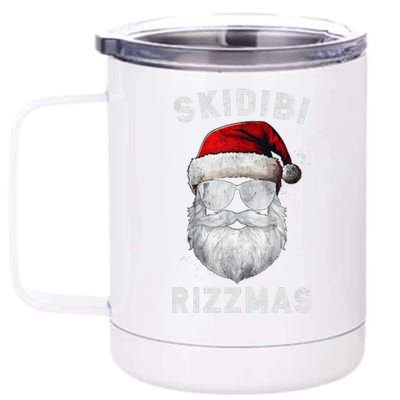 Skibid.I Rizzmas Christmas Rizz Santa Claus Charisma Cool 12 oz Stainless Steel Tumbler Cup