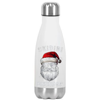 Skibid.I Rizzmas Christmas Rizz Santa Claus Charisma Cool Stainless Steel Insulated Water Bottle