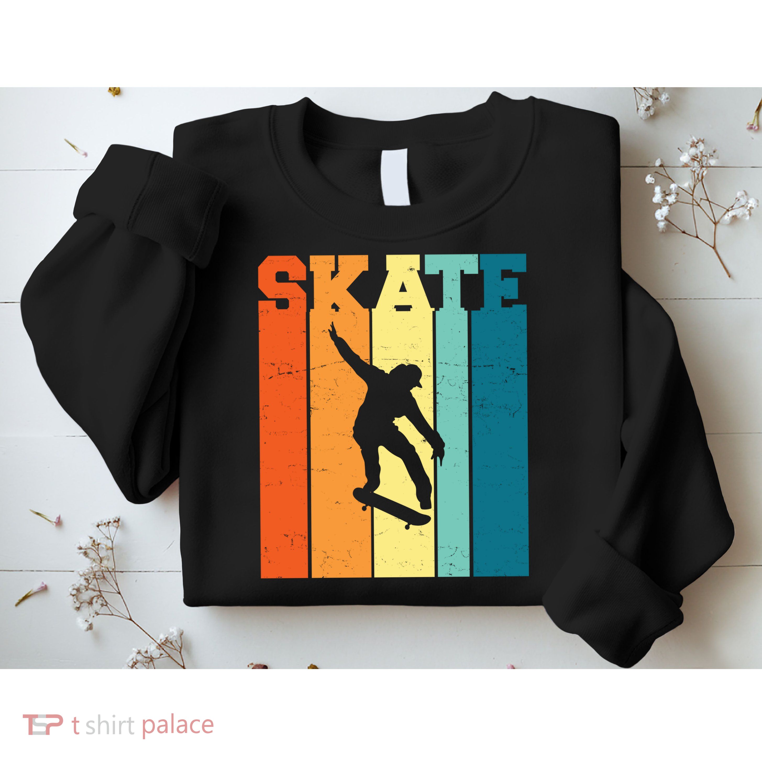 Skate Retro Colorful Sunset Sweatshirt
