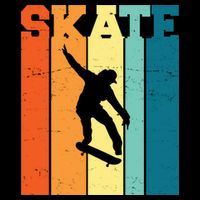 Skate Retro Colorful Sunset Backpack