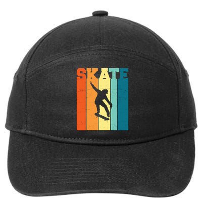 Skate Retro Colorful Sunset 7-Panel Snapback Hat