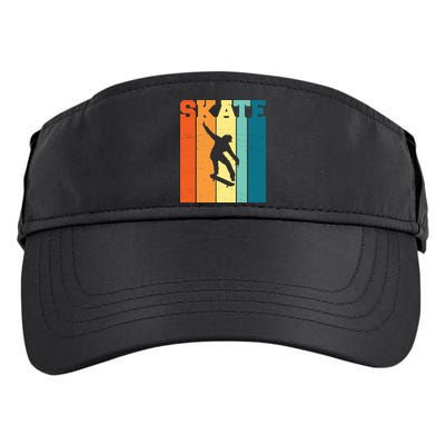 Skate Retro Colorful Sunset Adult Drive Performance Visor