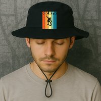 Skate Retro Colorful Sunset Bucket Hat