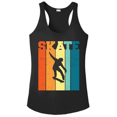Skate Retro Colorful Sunset Ladies PosiCharge Competitor Racerback Tank
