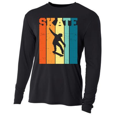 Skate Retro Colorful Sunset Cooling Performance Long Sleeve Crew