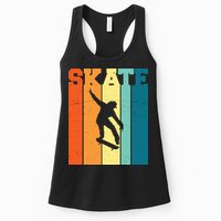 Skate Retro Colorful Sunset Womens Tank Top