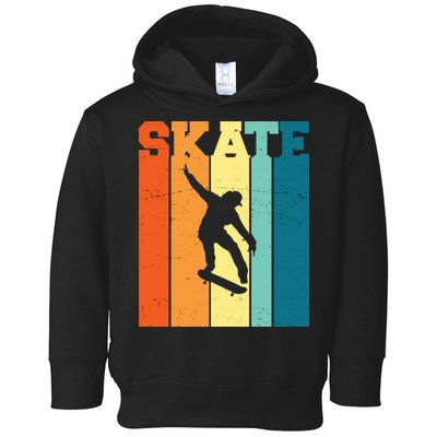 Skate Retro Colorful Sunset Toddler Hoodie