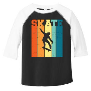 Skate Retro Colorful Sunset Toddler Fine Jersey T-Shirt