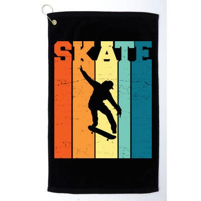 Skate Retro Colorful Sunset Golf Towel