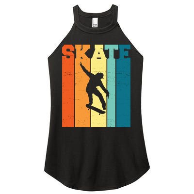 Skate Retro Colorful Sunset Women's Perfect Tri Rocker Tank