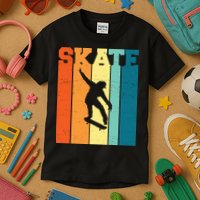 Skate Retro Colorful Sunset Kids T-Shirt