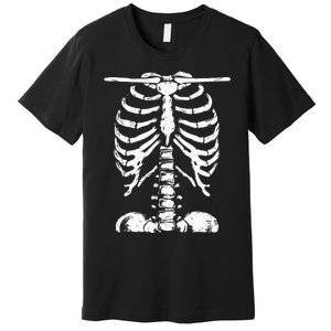 Skeleton Rib Cage Gifts Men Women Halloween Costume Premium T-Shirt