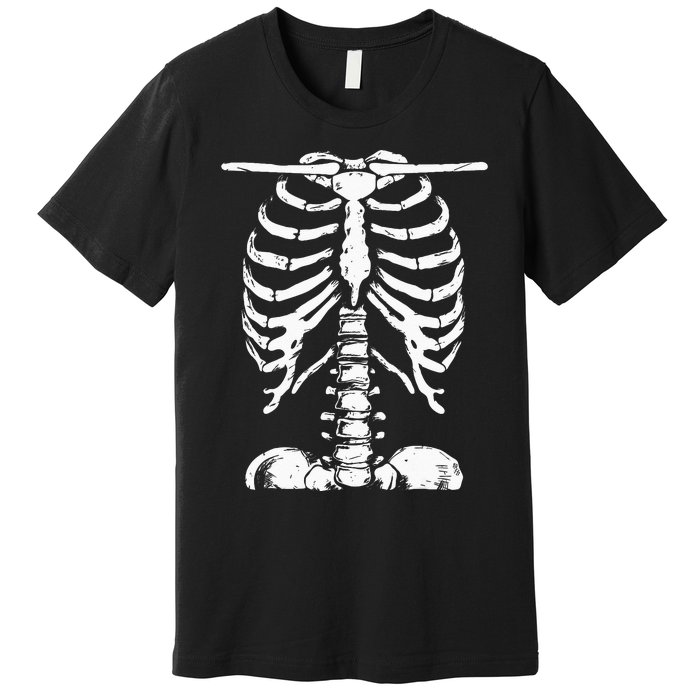 Skeleton Rib Cage Gifts Men Women Halloween Costume Premium T-Shirt