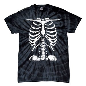 Skeleton Rib Cage Gifts Men Women Halloween Costume Tie-Dye T-Shirt