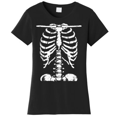 Skeleton Rib Cage Gifts Men Women Halloween Costume Women's T-Shirt