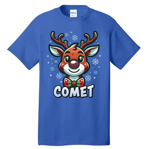 Santa’S Reindeer Comet Xmas Group Costume Gift Tall T-Shirt