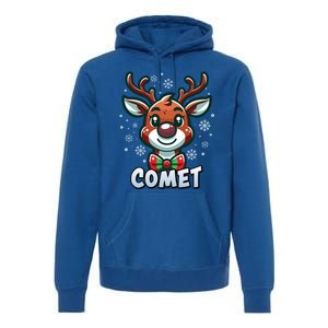 Santa’S Reindeer Comet Xmas Group Costume Gift Premium Hoodie