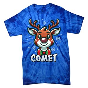 Santa’S Reindeer Comet Xmas Group Costume Gift Tie-Dye T-Shirt