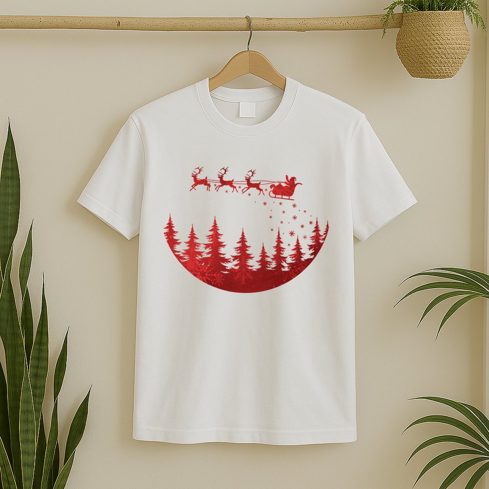 Santa Reindeer Christmas Festive T-Shirt