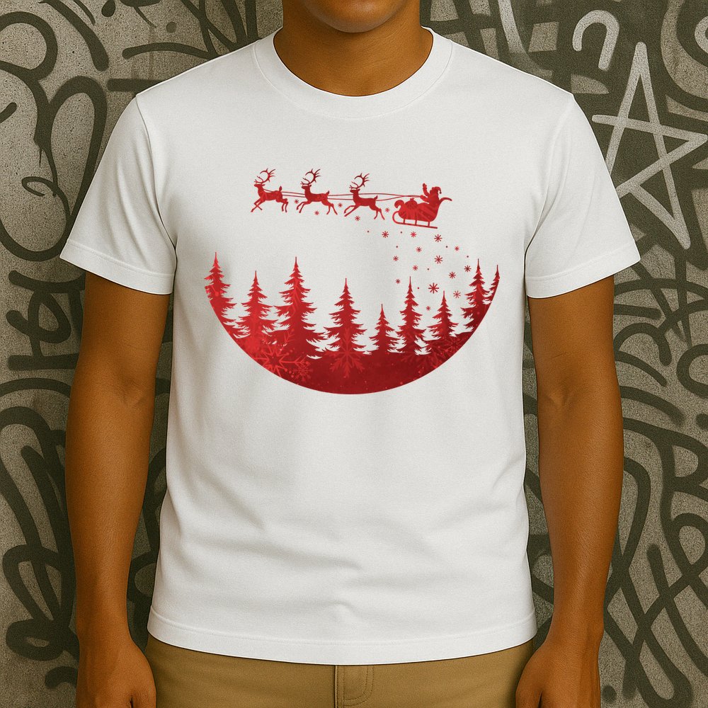 Santa Reindeer Christmas Festive T-Shirt