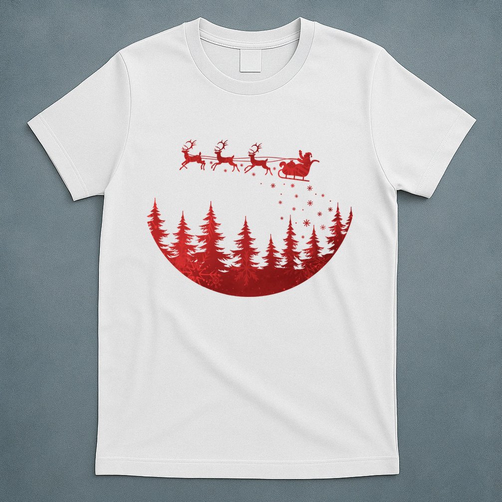 Santa Reindeer Christmas Festive T-Shirt
