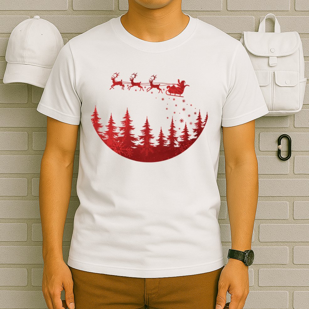 Santa Reindeer Christmas Festive T-Shirt