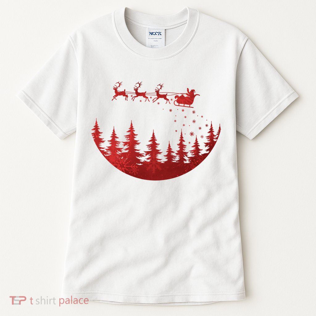 Santa Reindeer Christmas Festive Tall T-Shirt