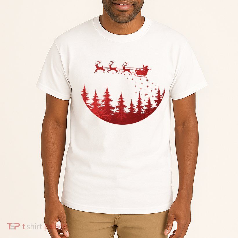 Santa Reindeer Christmas Festive Tall T-Shirt