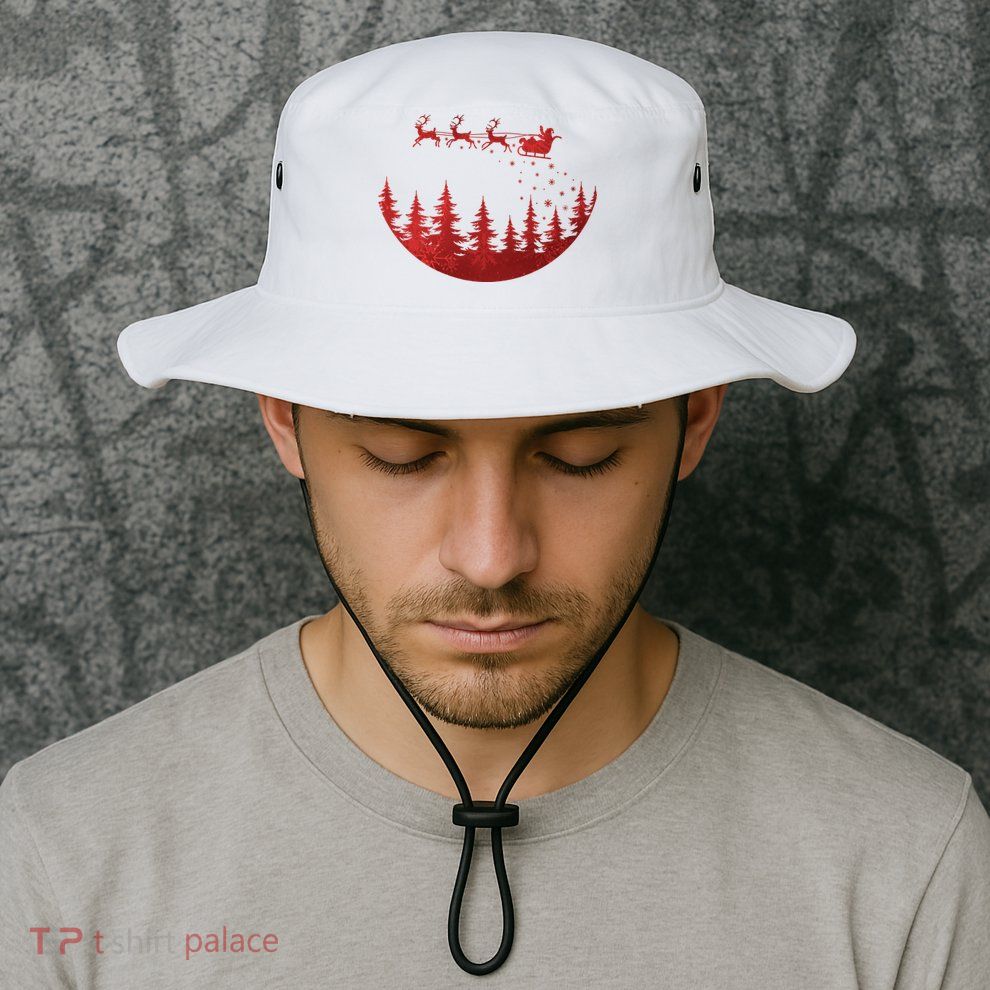 Santa Reindeer Christmas Festive Bucket Hat