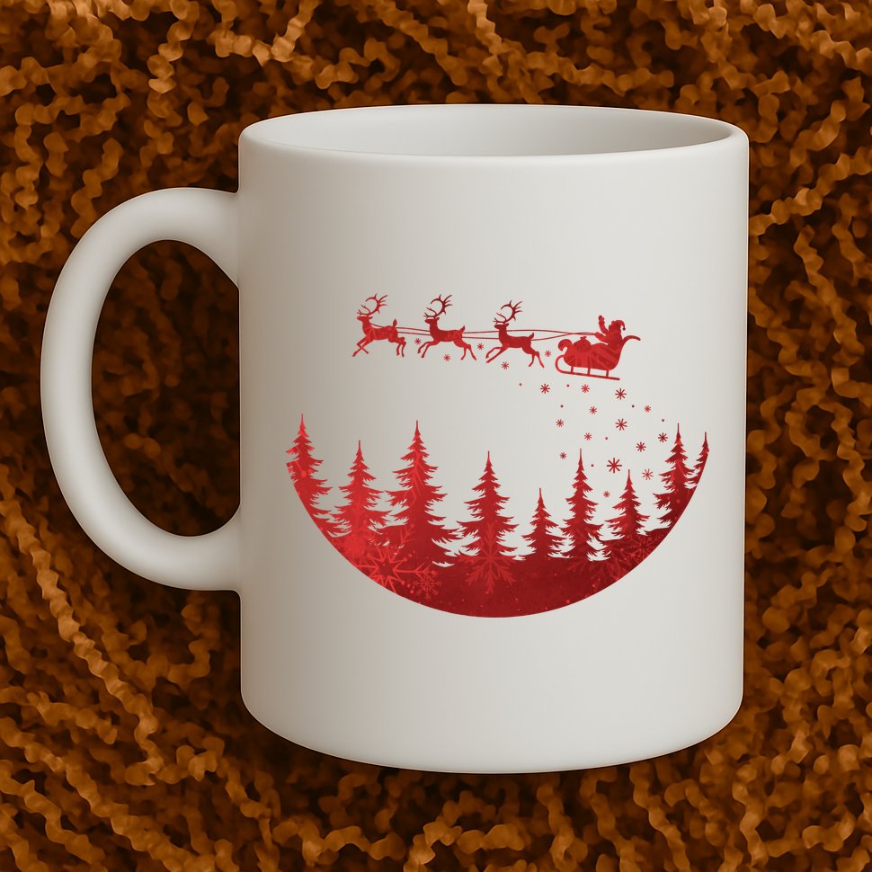 Santa Reindeer Christmas Festive Mug