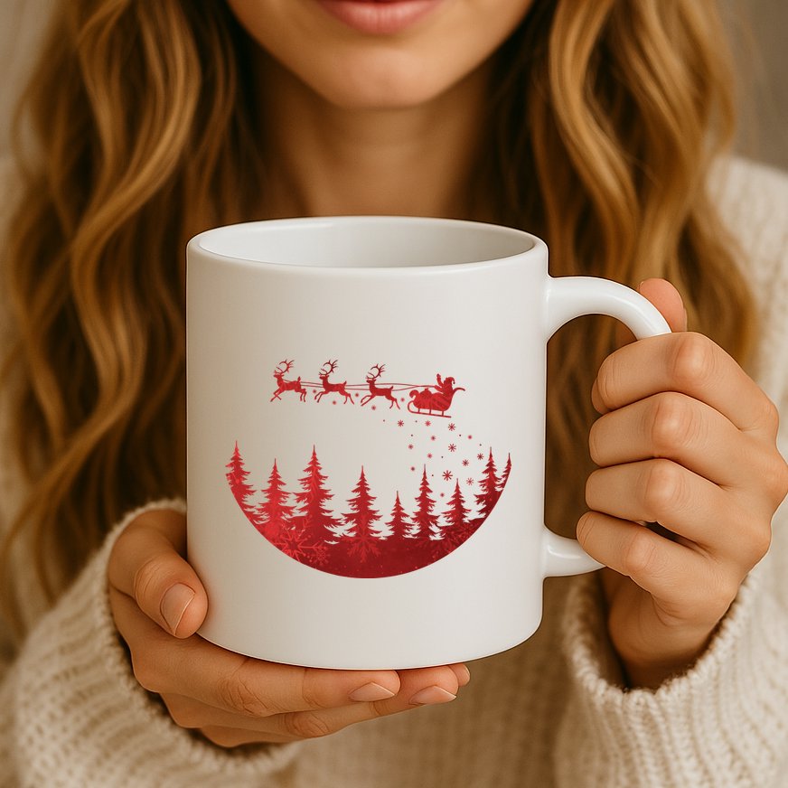 Santa Reindeer Christmas Festive Mug