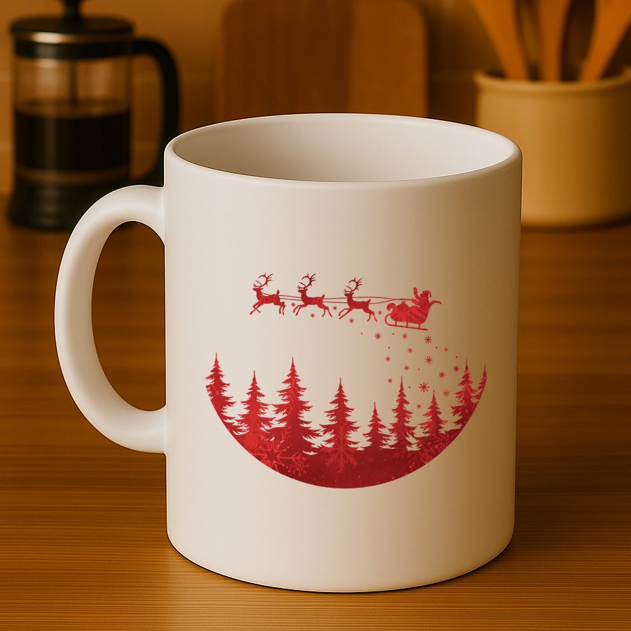 Santa Reindeer Christmas Festive Mug