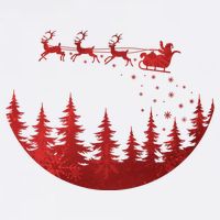 Santa Reindeer Christmas Festive Flat Bill Trucker Hat