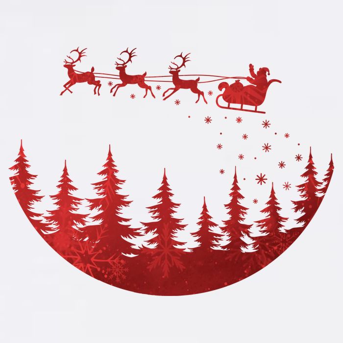 Santa Reindeer Christmas Festive Flat Bill Trucker Hat