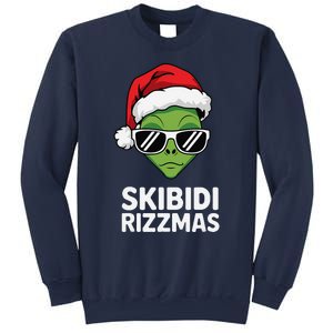 Skibid.I Rizzmas Christmas Rizz Funny Alien Xmas Sweatshirt