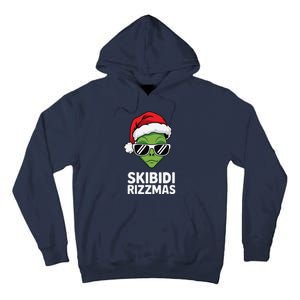 Skibid.I Rizzmas Christmas Rizz Funny Alien Xmas Tall Hoodie