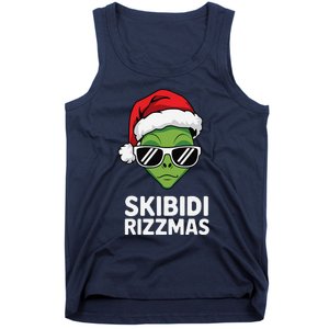 Skibid.I Rizzmas Christmas Rizz Funny Alien Xmas Tank Top