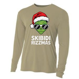 Skibid.I Rizzmas Christmas Rizz Funny Alien Xmas Cooling Performance Long Sleeve Crew