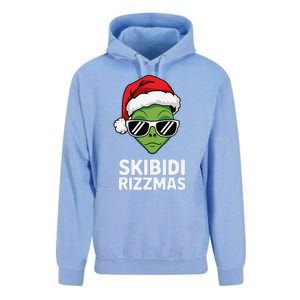 Skibid.I Rizzmas Christmas Rizz Funny Alien Xmas Unisex Surf Hoodie