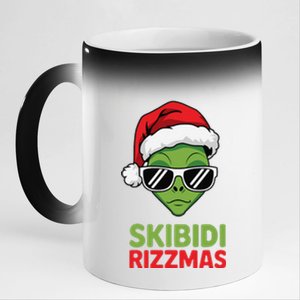 Skibid.I Rizzmas Christmas Rizz Funny Alien Xmas 11oz Black Color Changing Mug