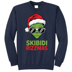 Skibid.I Rizzmas Christmas Rizz Funny Alien Xmas Sweatshirt